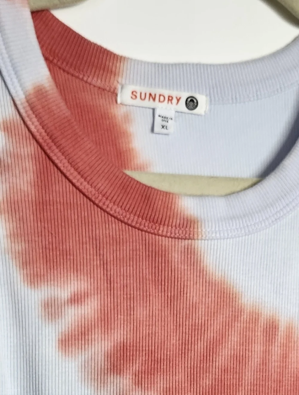 Sundry Umbrella Stripe Tie Dye Crewneck Tank Top Skort Womens XL Modal Vacation